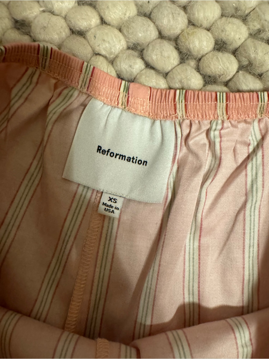 Nwot- Reformation ‘Nora Short’ Watermelon Stripe. Xs — image 7 of 7